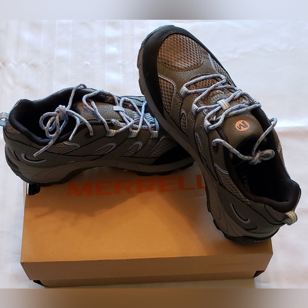 NEW Merrell Kids Moab 2 Low Lace Color Grey/Periwinkle Girls Size 5.5